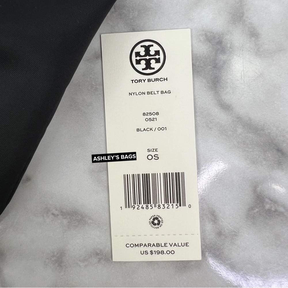 Tory Burch Nylon Belt Bag Fanny Pack In Black - Picture 8 of 8